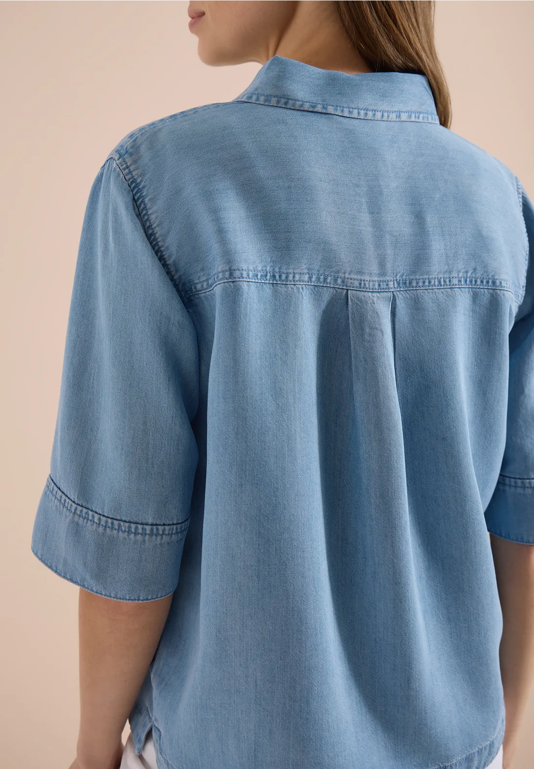 Cecil Denim Bluse - Light Blue Wash