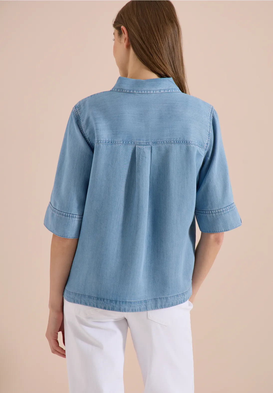 Cecil Denim Bluse - Light Blue Wash
