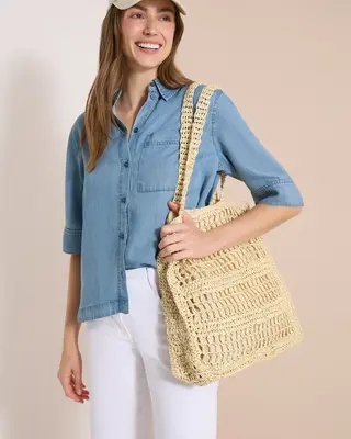 Cecil Denim Bluse - Light Blue Wash