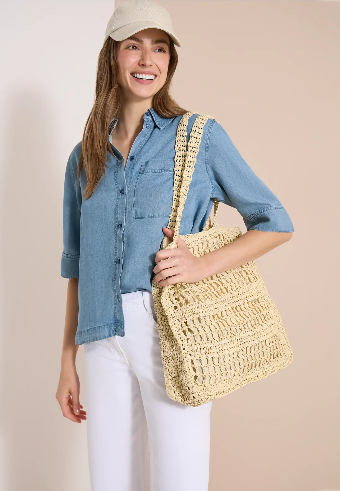 Cecil Denim Blouse - Light Blue Wash