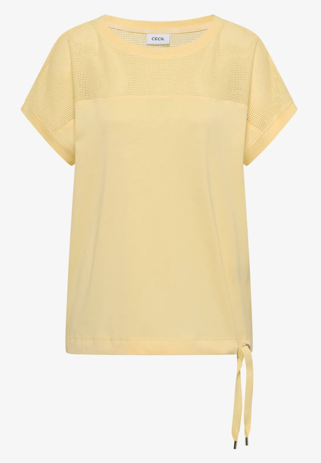 Cecil Shirt mit Mesh Einsatz - Light Buttermilk Yellow