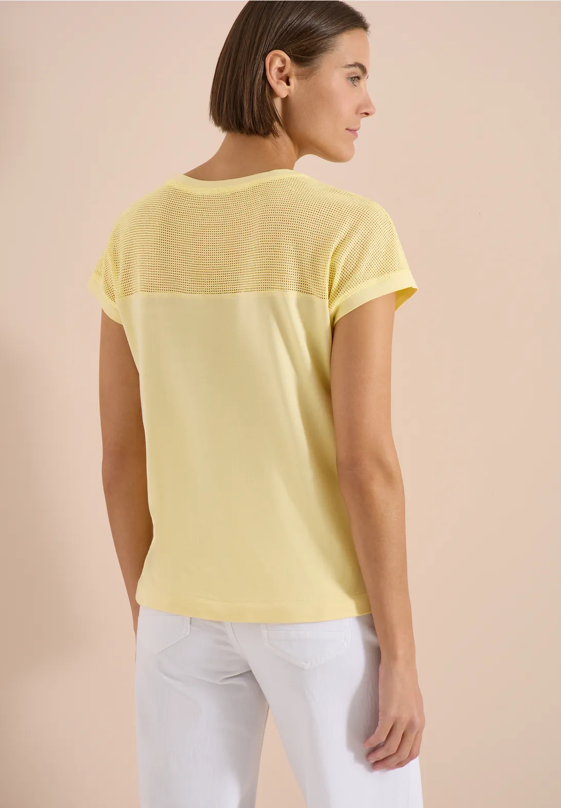 Cecil Shirt mit Mesh Einsatz - Light Buttermilk Yellow