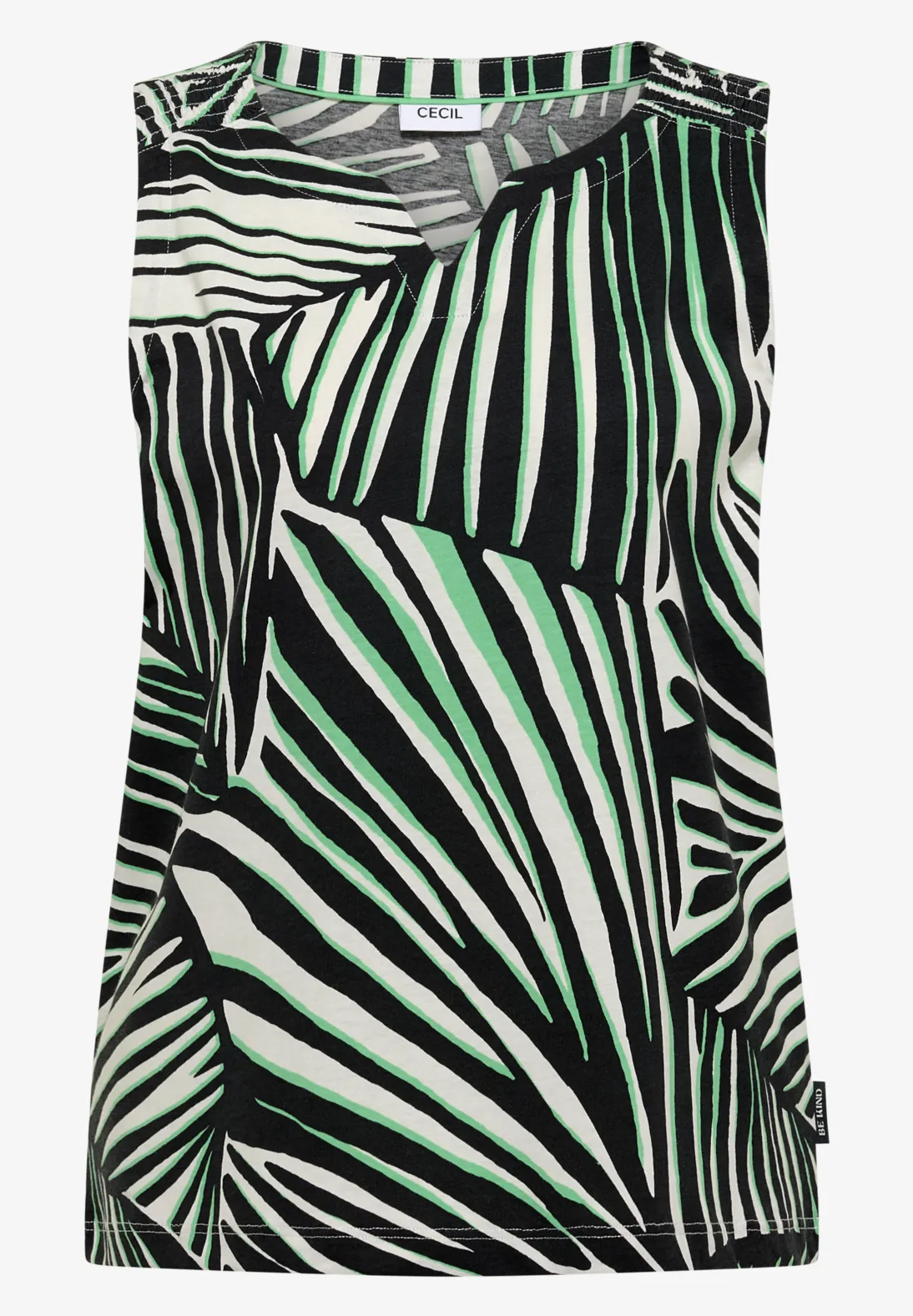 Cecil Grafische Print Top - Palm Breeze Green