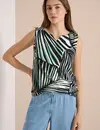 Cecil Grafische Print Top - Palm Breeze Green