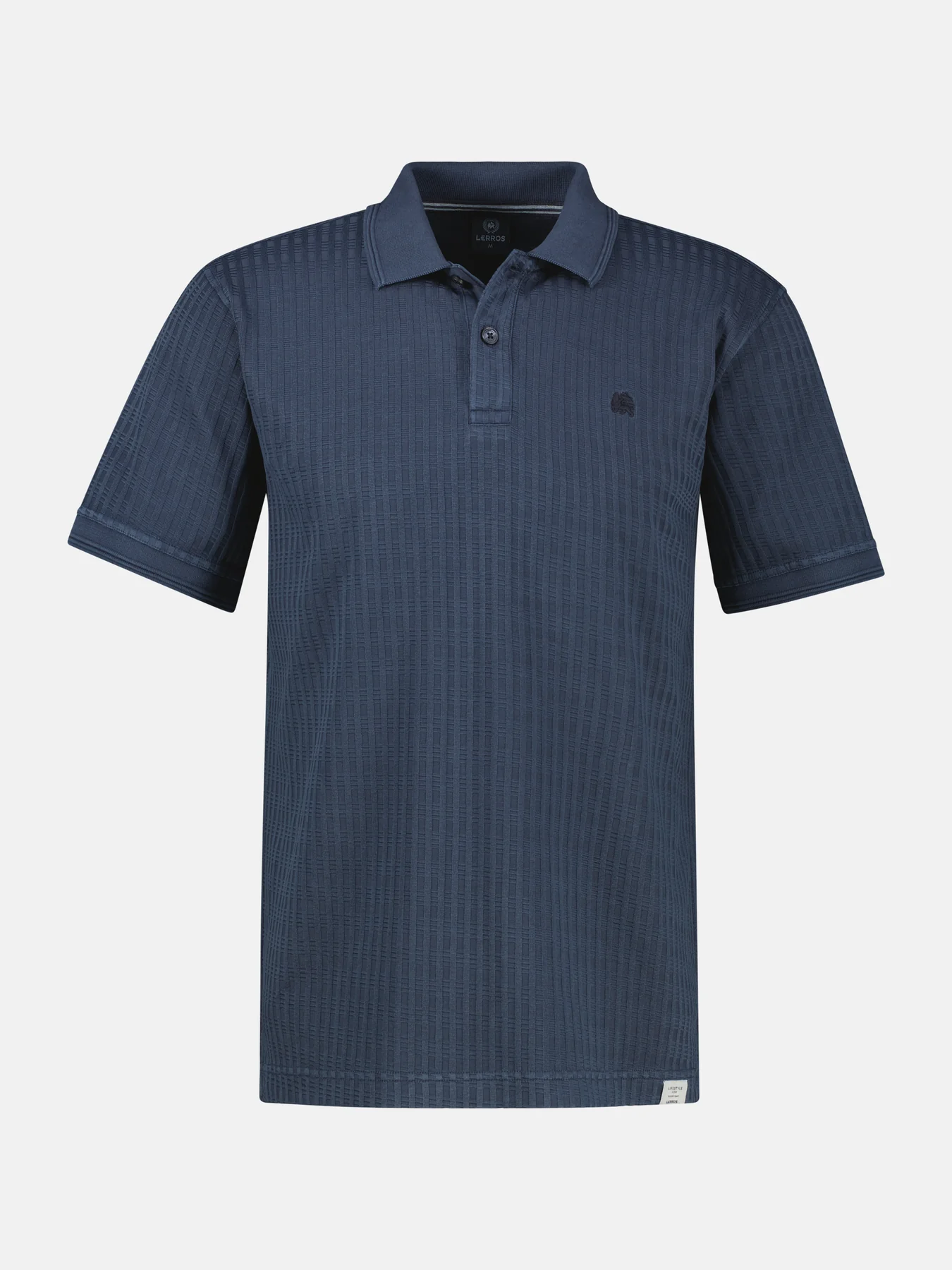 Lerros Jacquard Poloshirt - Classic Navy