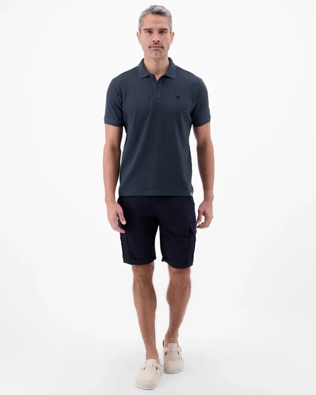 Lerros Jacquard Poloshirt - Classic Navy