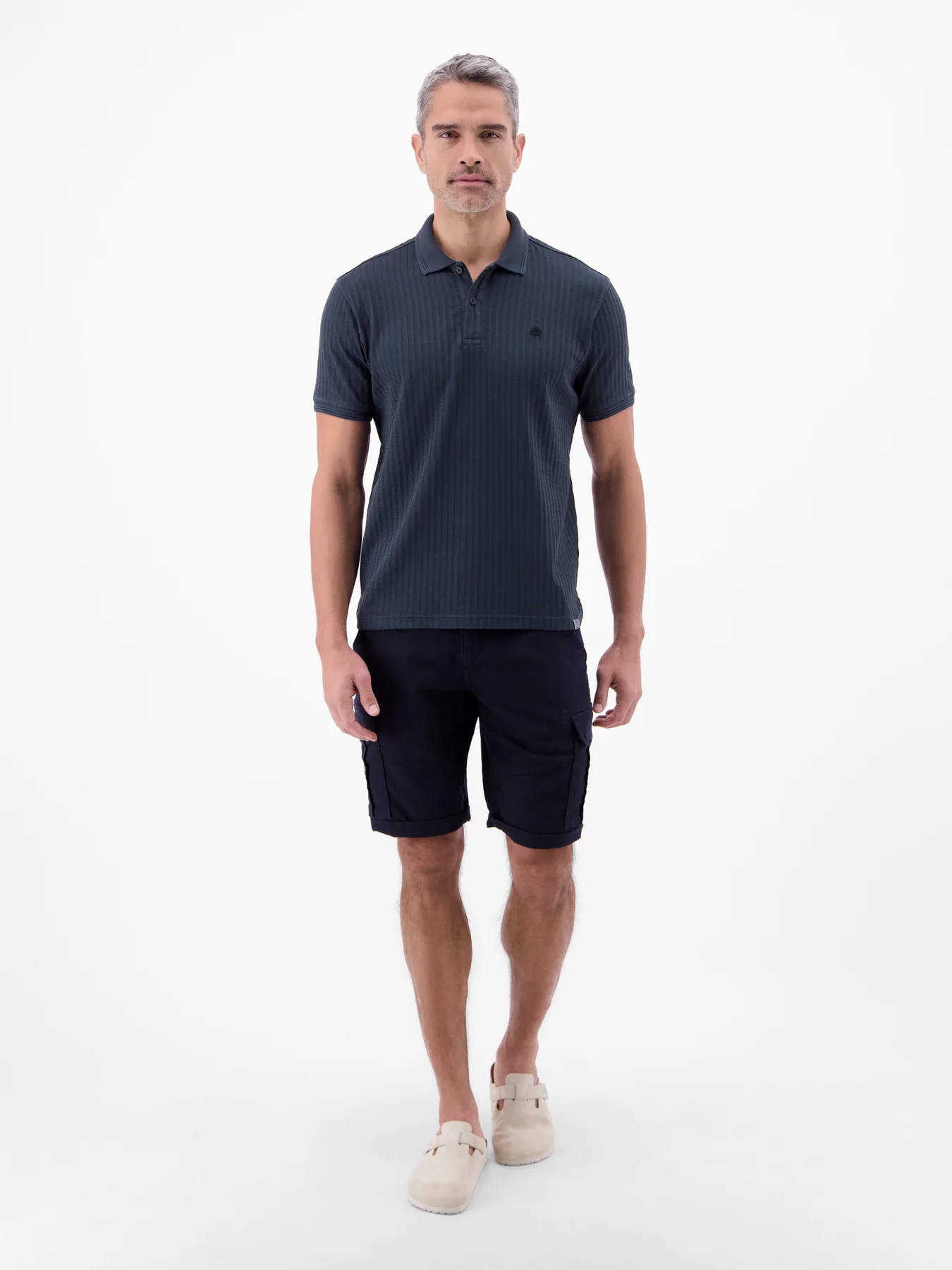 Lerros Jacquard Poloshirt - Classic Navy