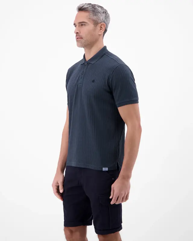 Lerros Jacquard Poloshirt - Classic Navy