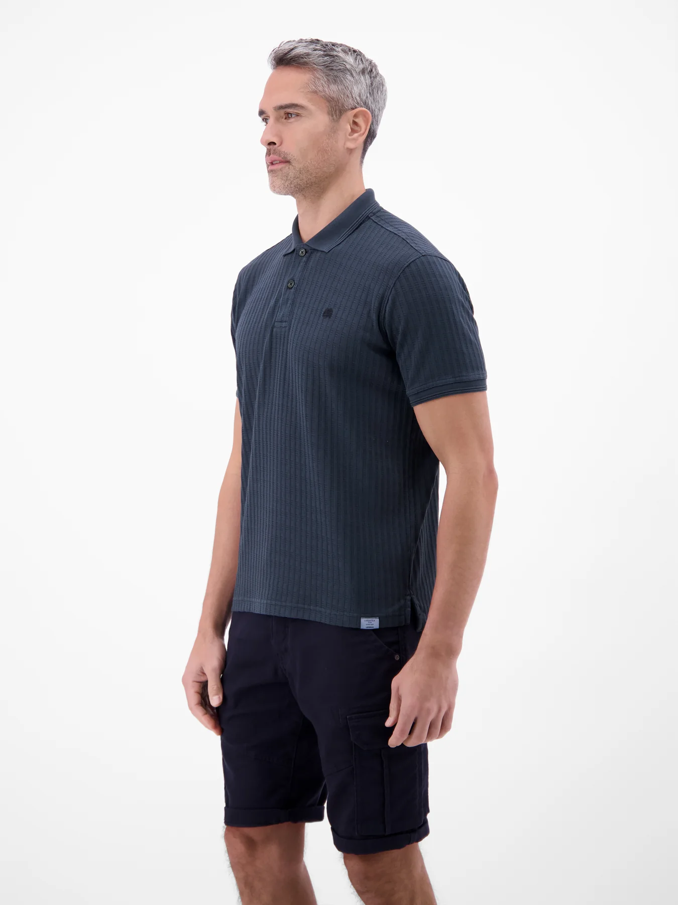 Lerros Jacquard Poloshirt - Classic Navy