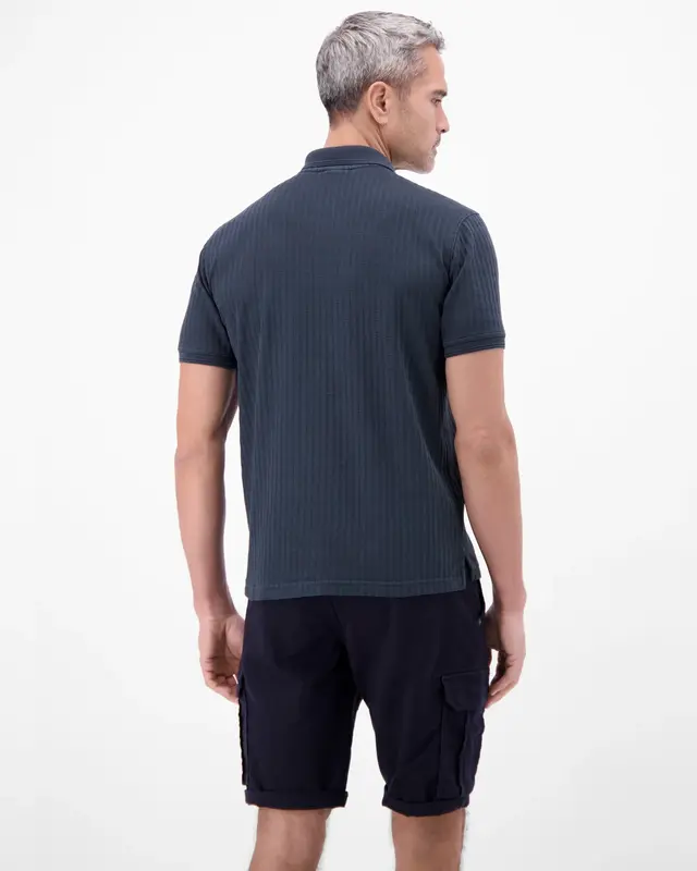 Lerros Jacquard Poloshirt - Classic Navy