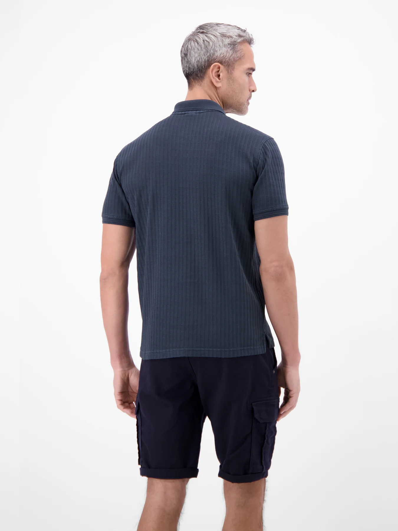 Lerros Jacquard Poloshirt - Classic Navy