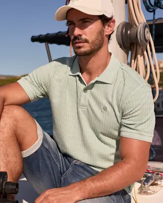 Lerros Jacquard Poloshirt - Bay Green
