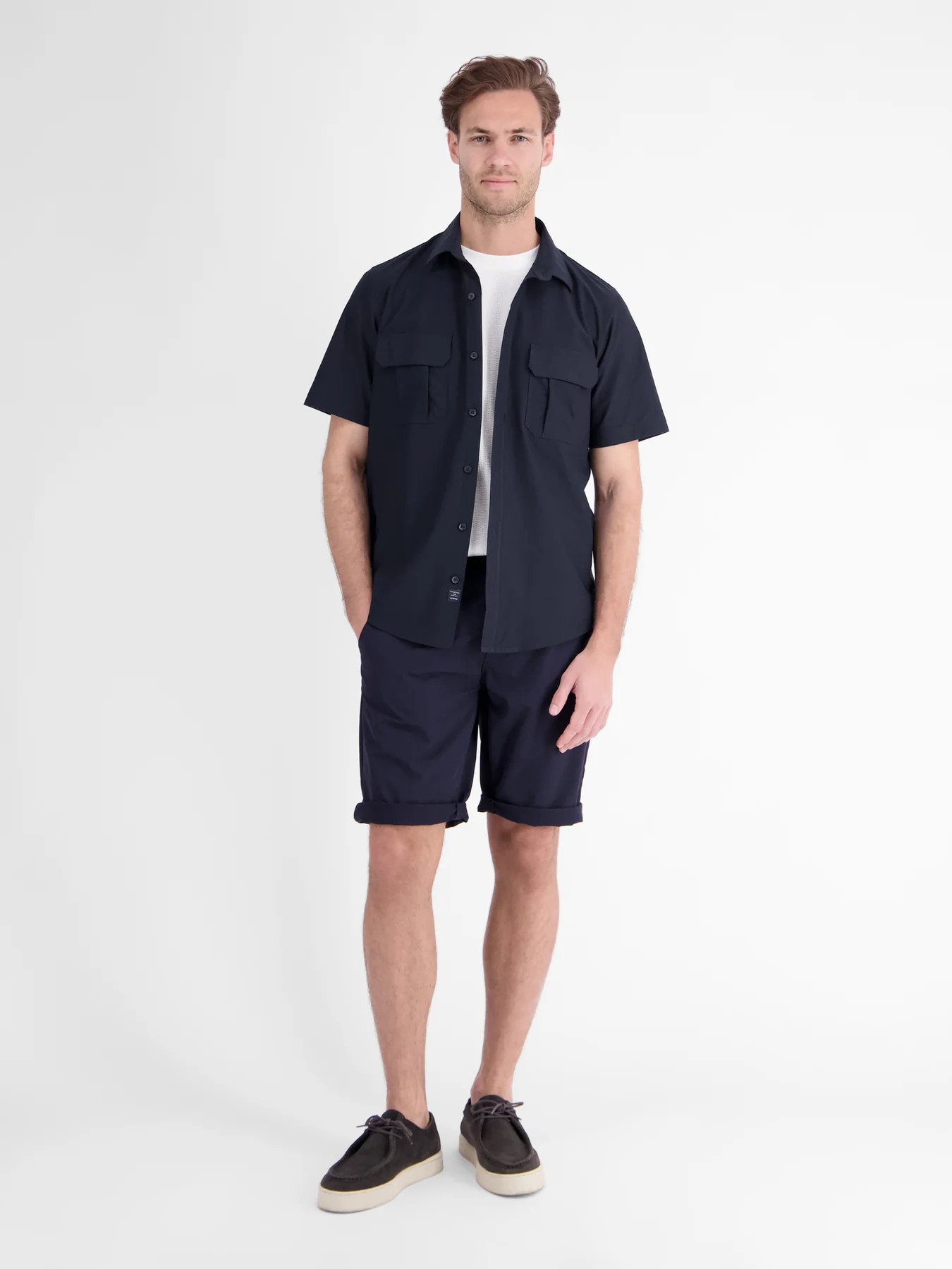 Lerros Hemd mit Brusttaschen - Classic Navy