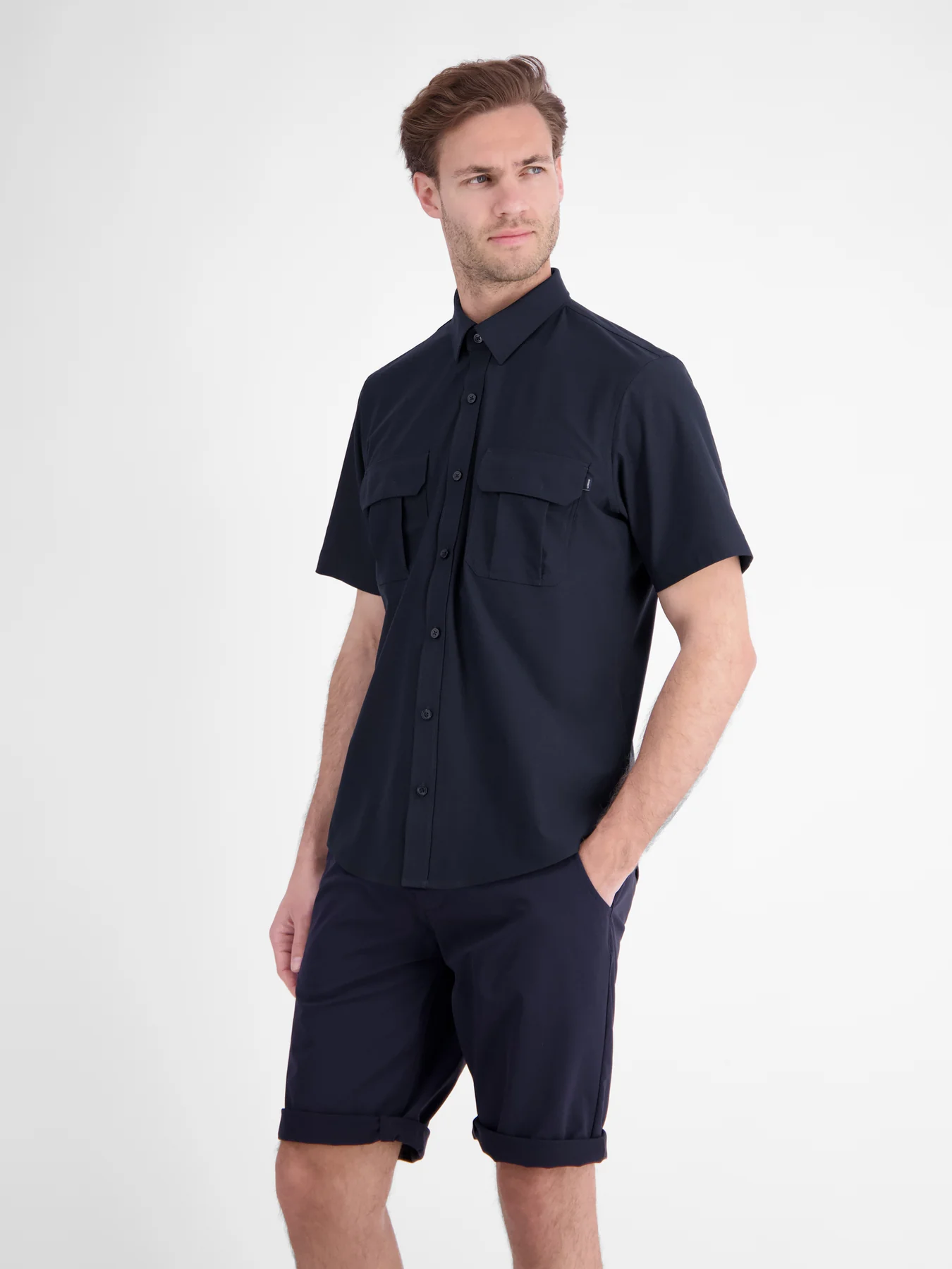 Lerros Hemd mit Brusttaschen - Classic Navy