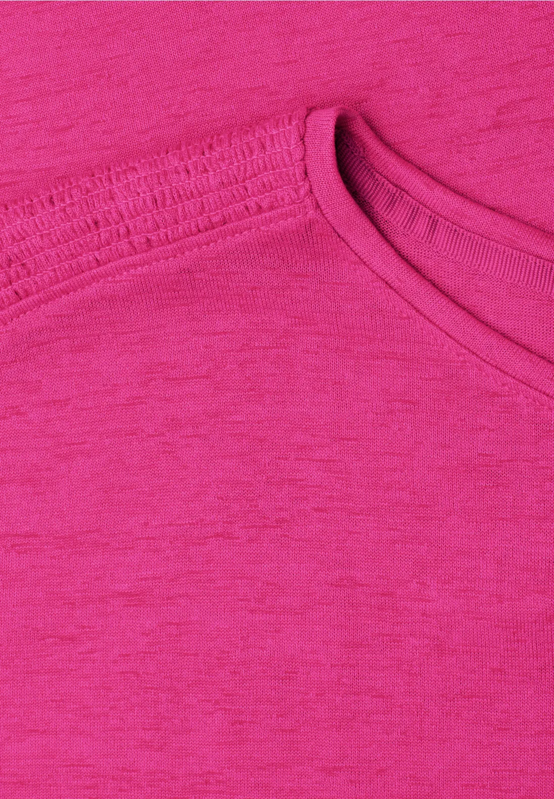 Street One Shirt mit Smokdetail - Magenta Dream