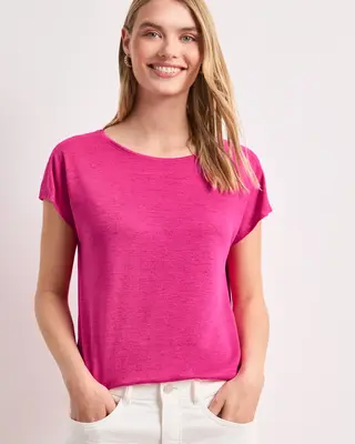 Street One Shirt with Smockdetail - Magenta Dream