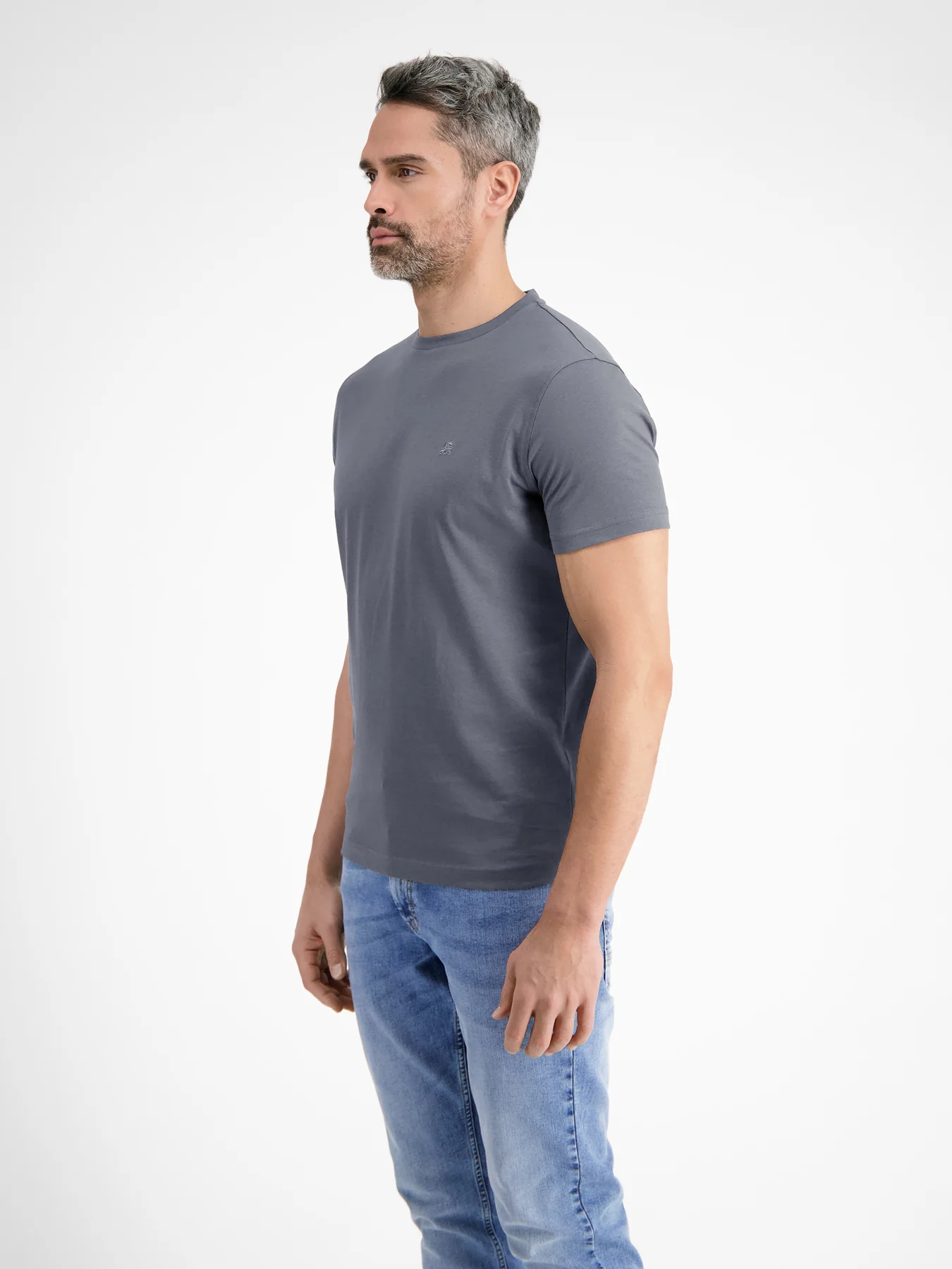 Lerros T-Shirt Ronde Hals - Rock Grey