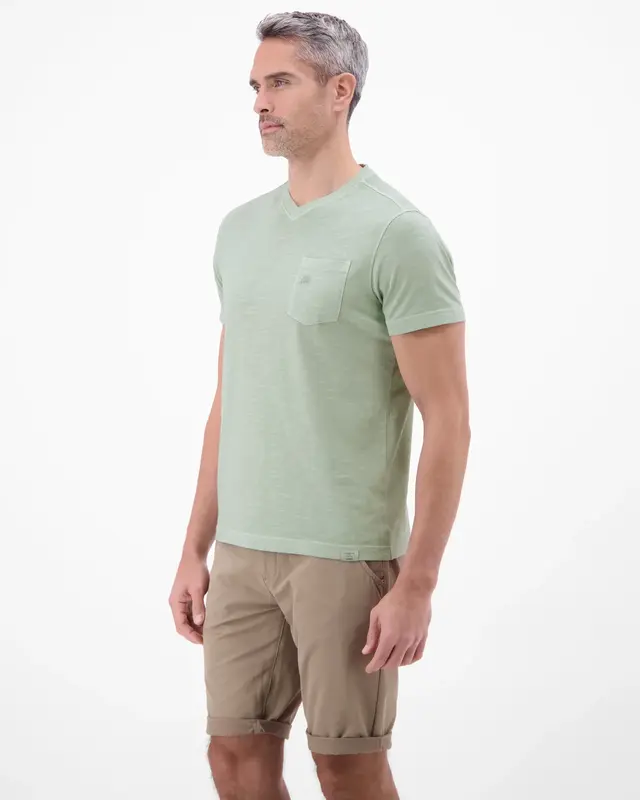 Lerros T-Shirt, Puur Katoen - Bay Green