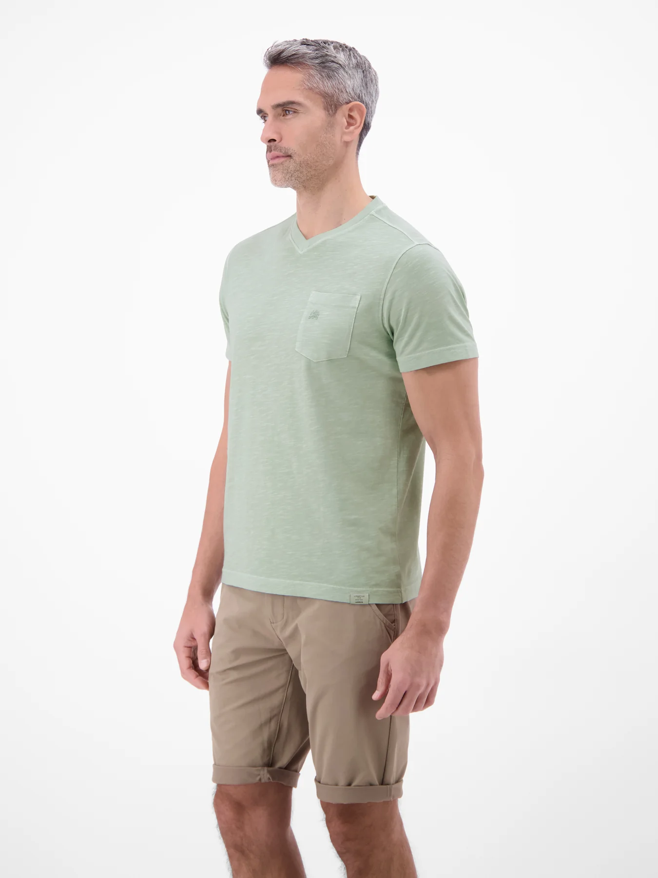 Lerros T-Shirt, Puur Katoen - Bay Green