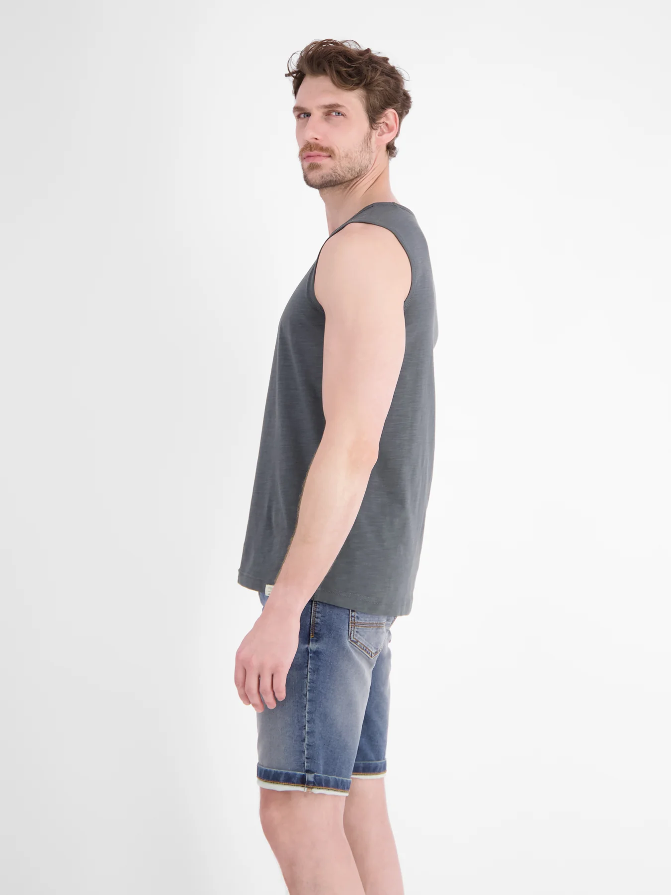 Lerros Tanktop Frontprint - Lava Grey
