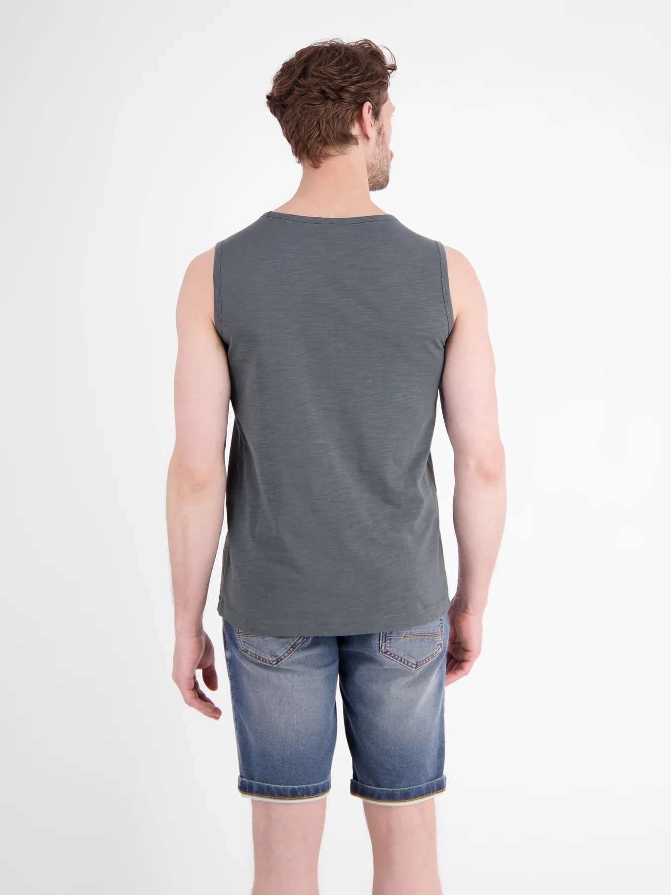 Lerros Tanktop Frontprint - Lava Grey