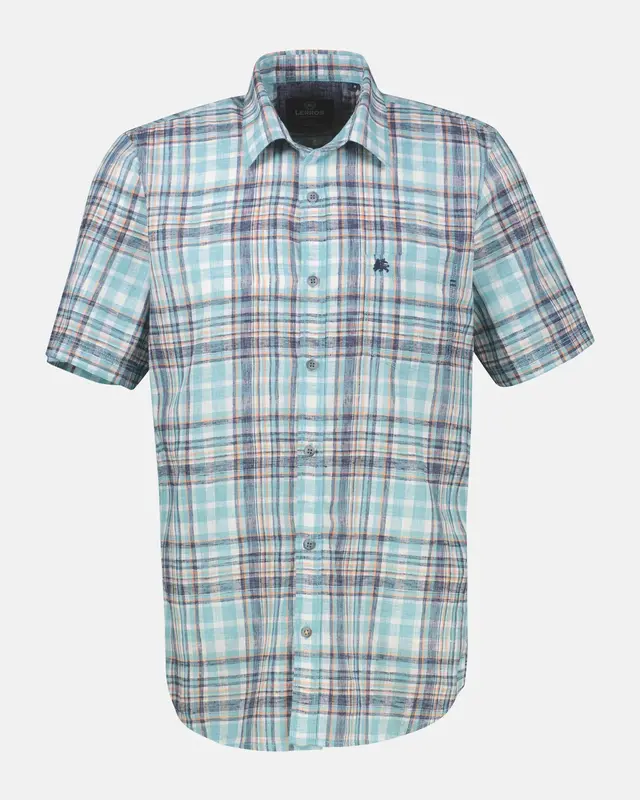 Lerros Shirt Checkprint - Reef Blue