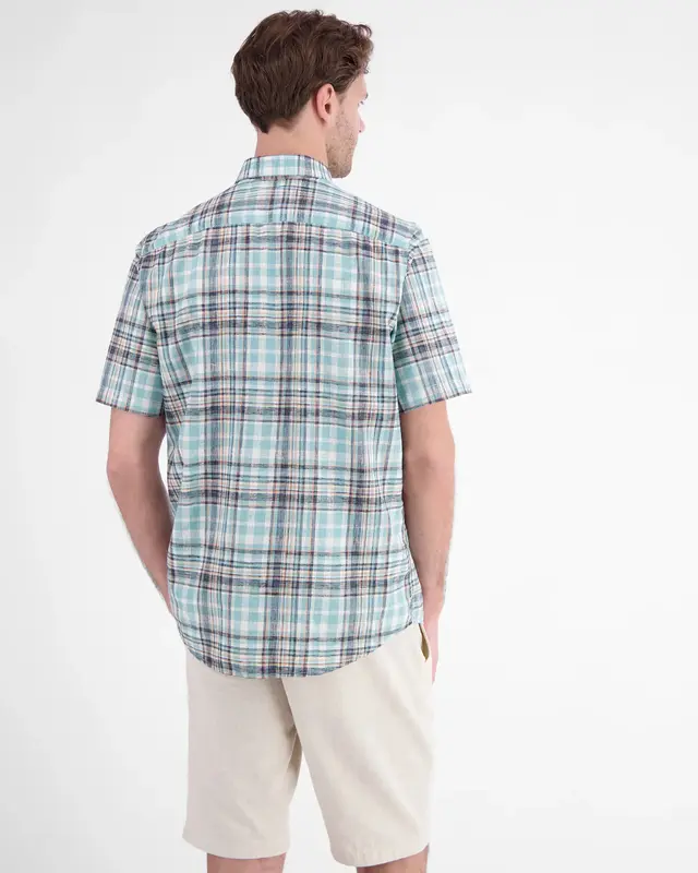 Lerros Shirt Checkprint - Reef Blue