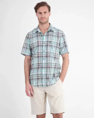 Lerros Shirt Checkprint - Reef Blue