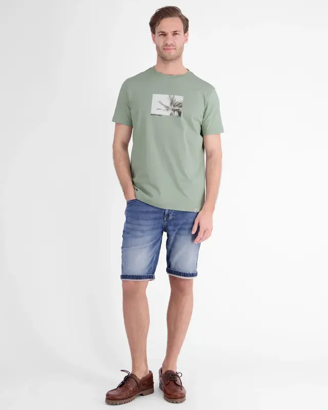 Lerros T-Shirt Frontprint - Bay Green