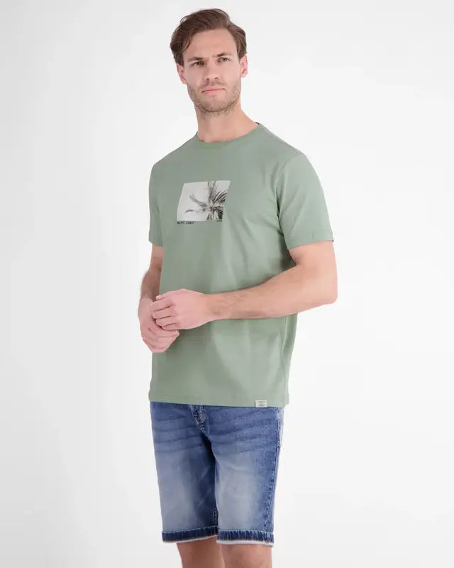 Lerros T-Shirt Frontprint - Bay Green