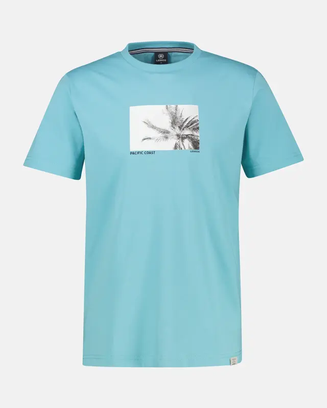Lerros T-Shirt Frontprint - Reef Blue