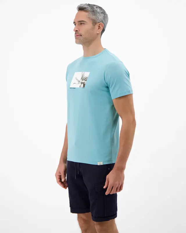 Lerros T-Shirt Frontprint - Reef Blue