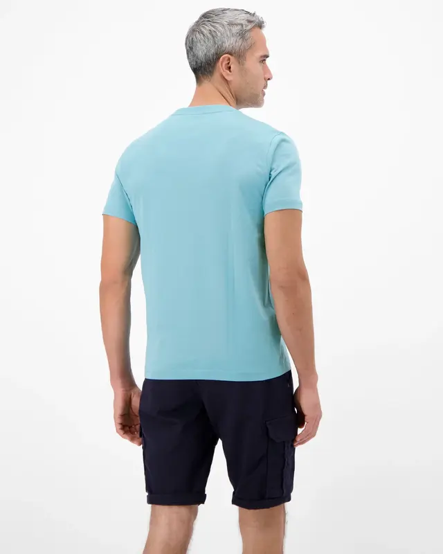 Lerros T-Shirt Frontprint - Reef Blue