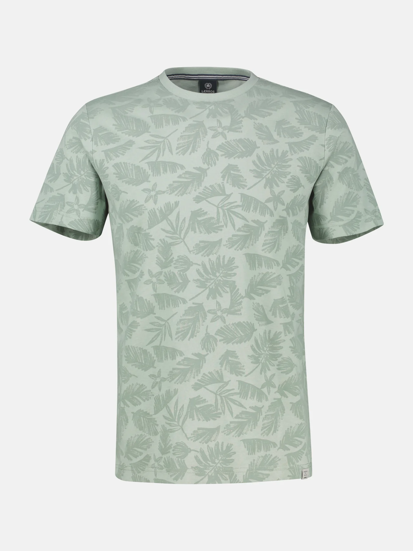 Lerros T-Shirt with Floral Print - Bay Green