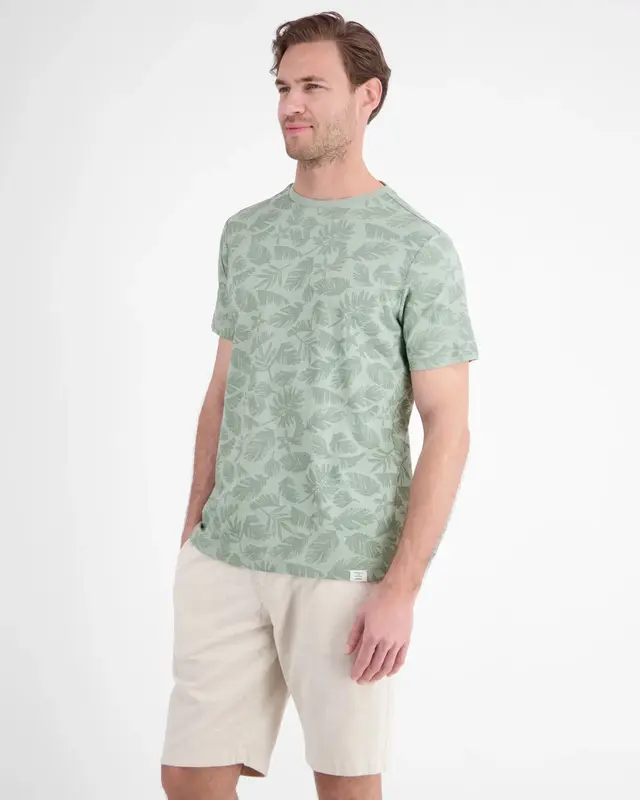 Lerros T-Shirt mit Blumenprint - Bay Green