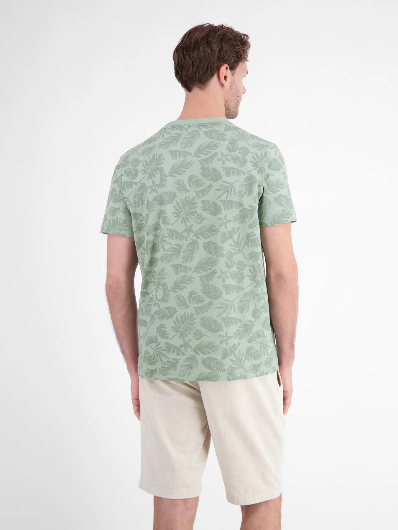 Lerros T-Shirt mit Blumenprint - Bay Green
