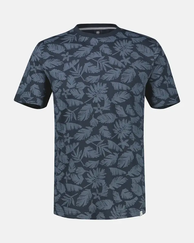 Lerros T-Shirt mit Blumenprint - Classic Navy