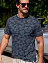 Lerros T-Shirt mit Blumenprint - Classic Navy