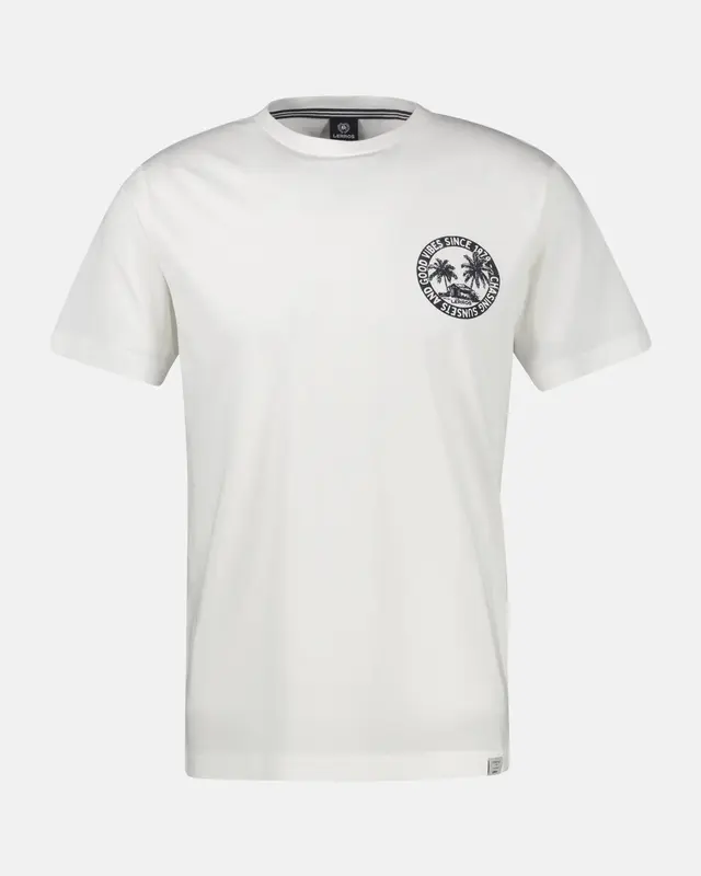 Lerros T-Shirt Chestprint - Broken White