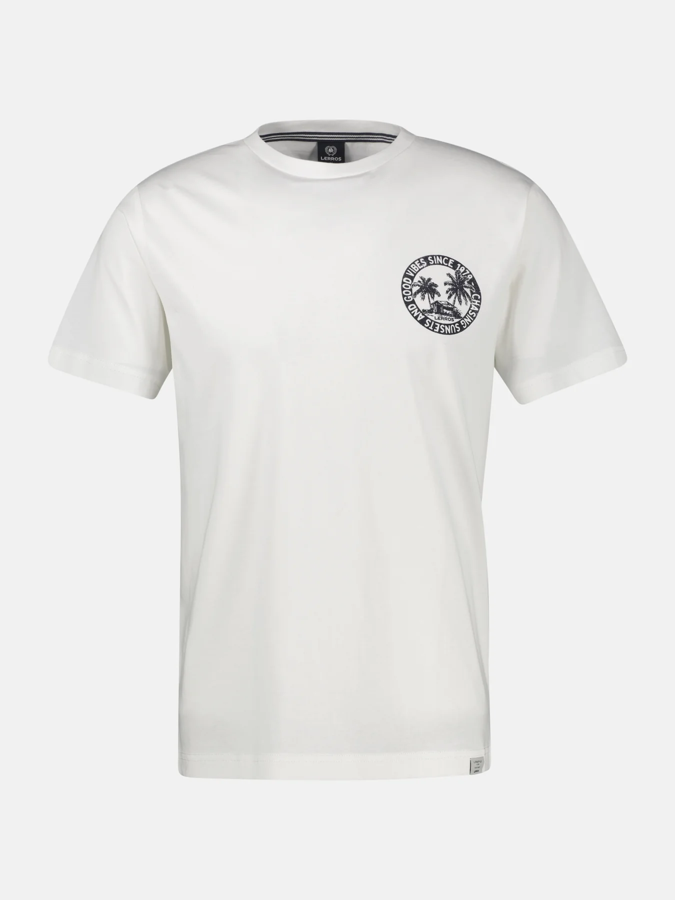 Lerros T-Shirt Chestprint - Broken White