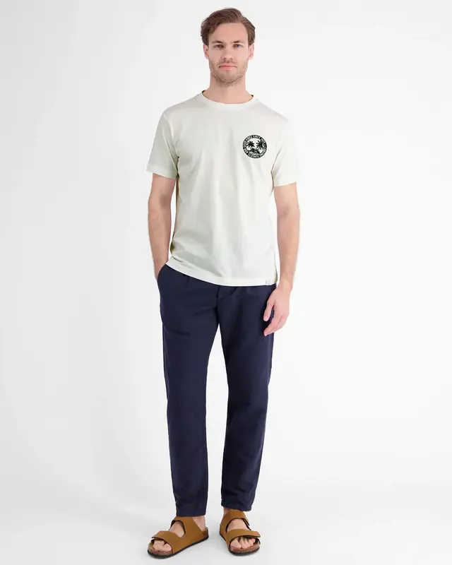 Lerros T-Shirt Borstprint - Broken White
