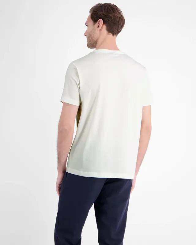 Lerros T-Shirt Borstprint - Broken White
