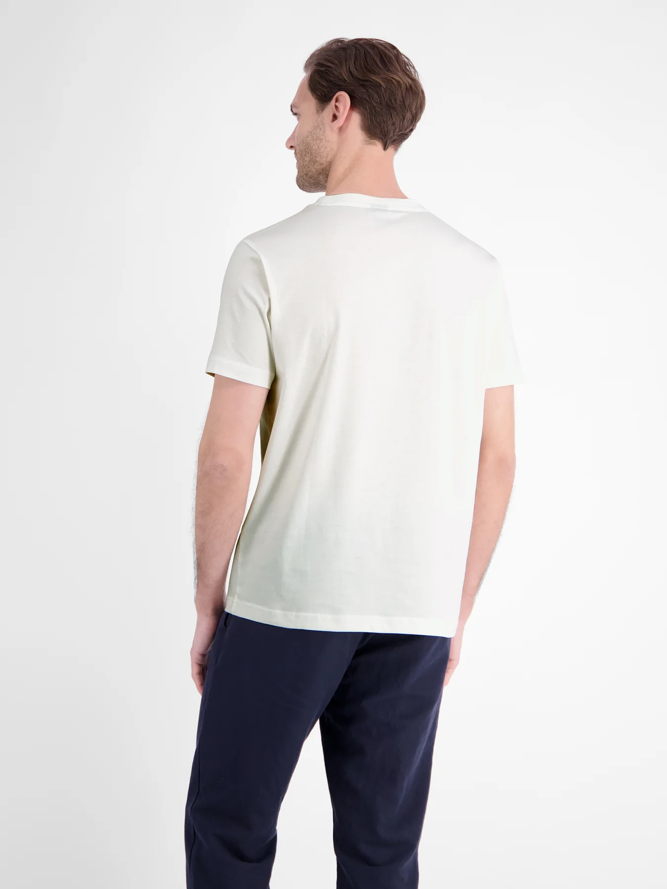 Lerros T-Shirt Brustprint - Broken White