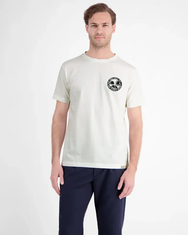 Lerros T-Shirt Borstprint - Broken White