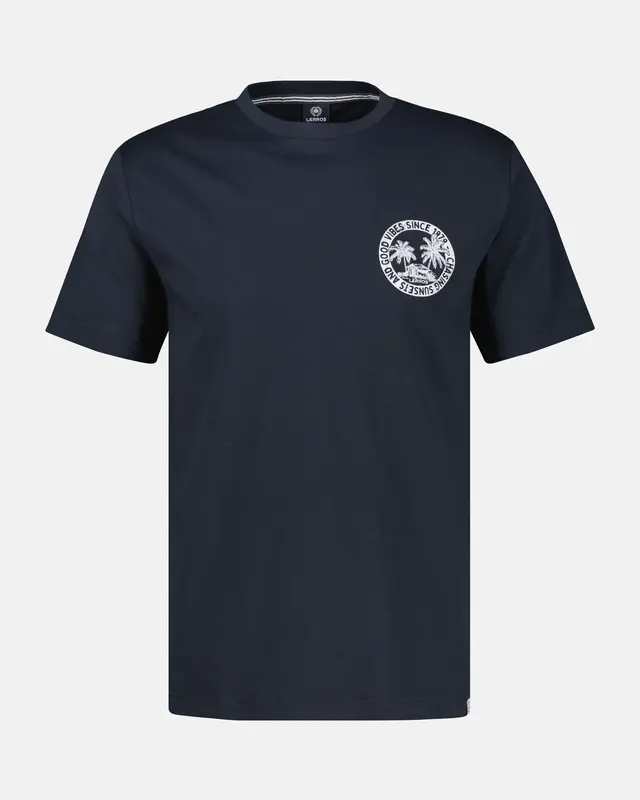 Lerros T-Shirt Borstprint - Classic Navy