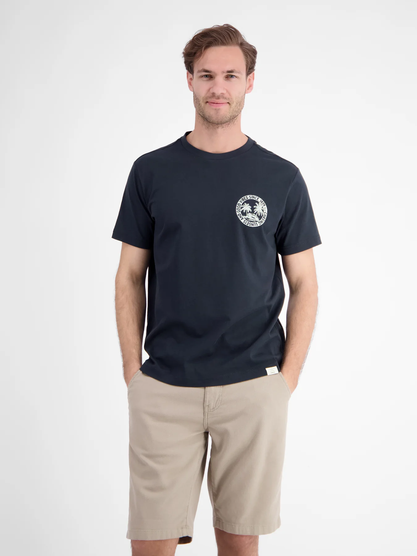 Lerros T-Shirt Chestprint - Classic Navy