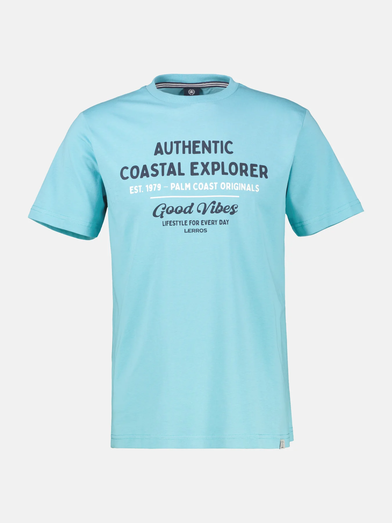 Lerros T-Shirt Summervibe Print - Reef Blue