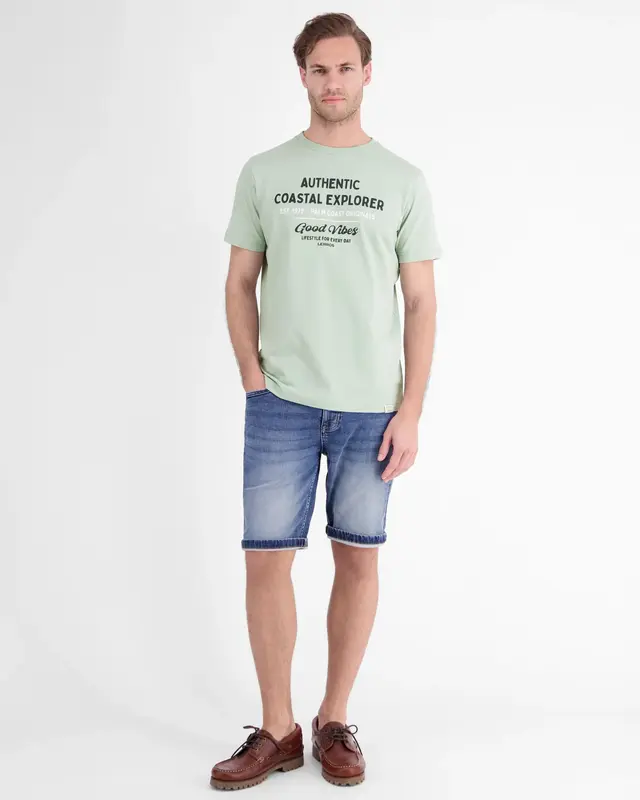 Lerros T-Shirt Summervibe Print - Bay Green