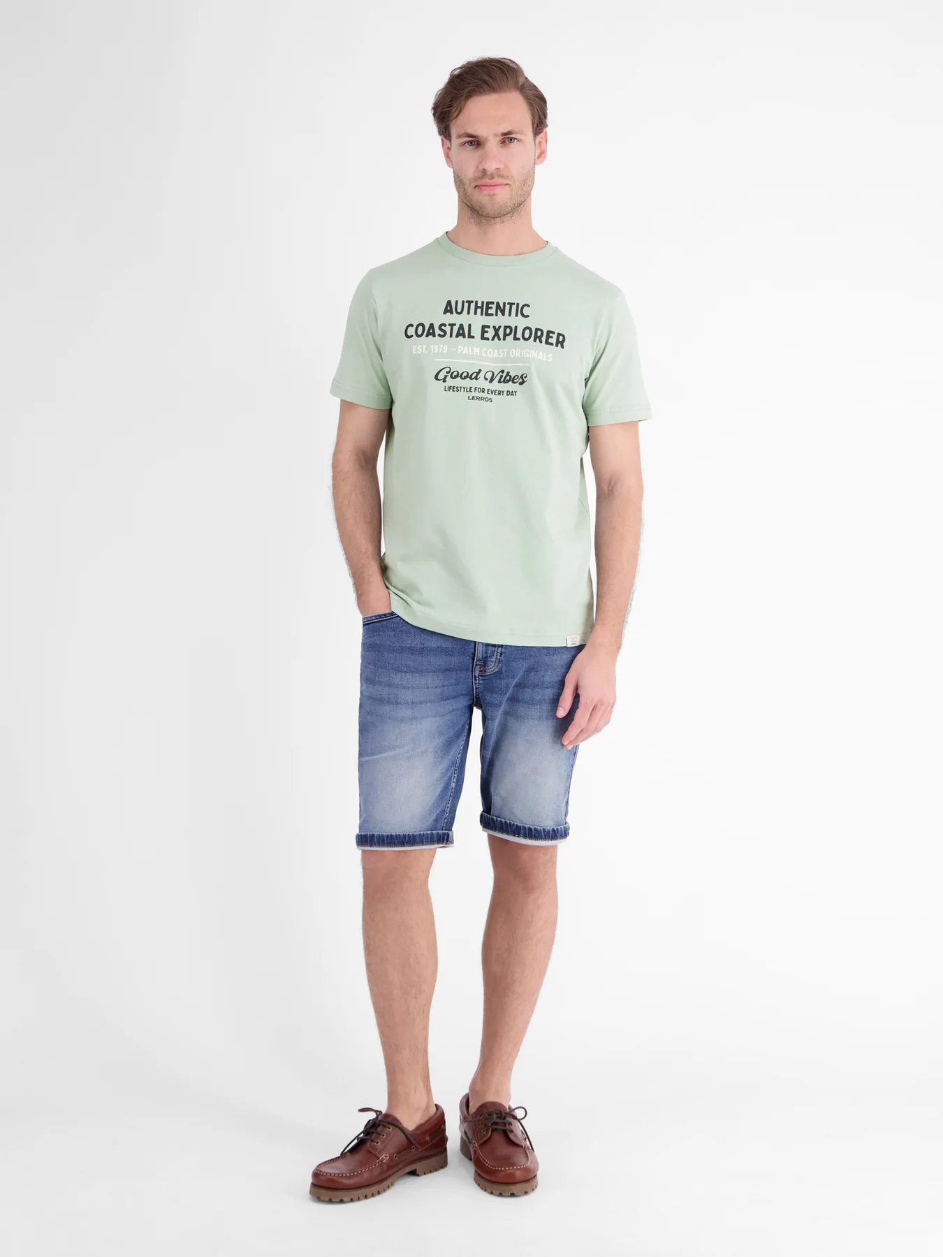 Lerros T-Shirt Summervibe Print - Bay Green