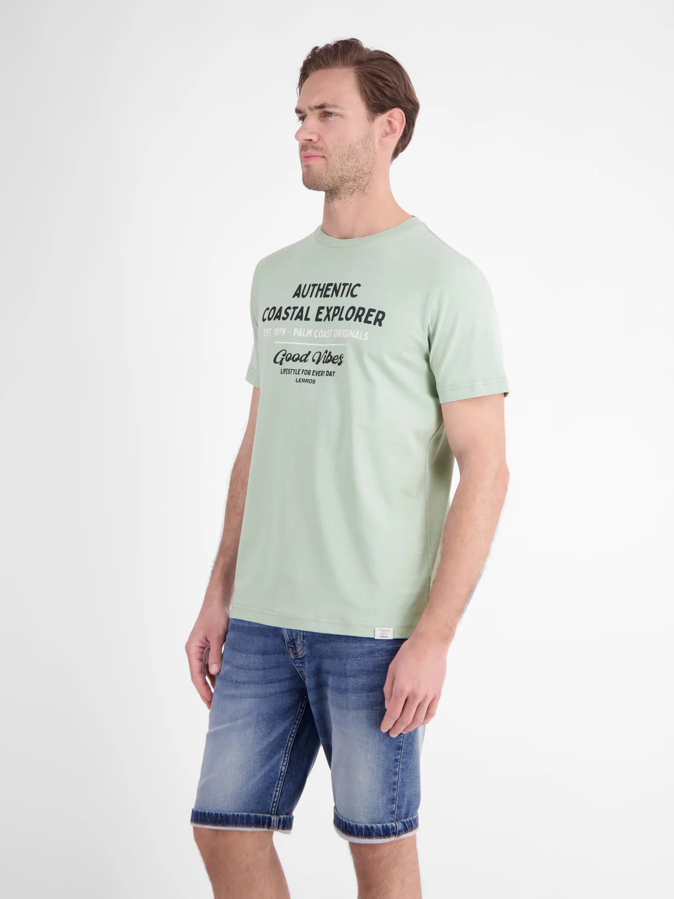 Lerros T-Shirt Summervibe Print - Bay Green